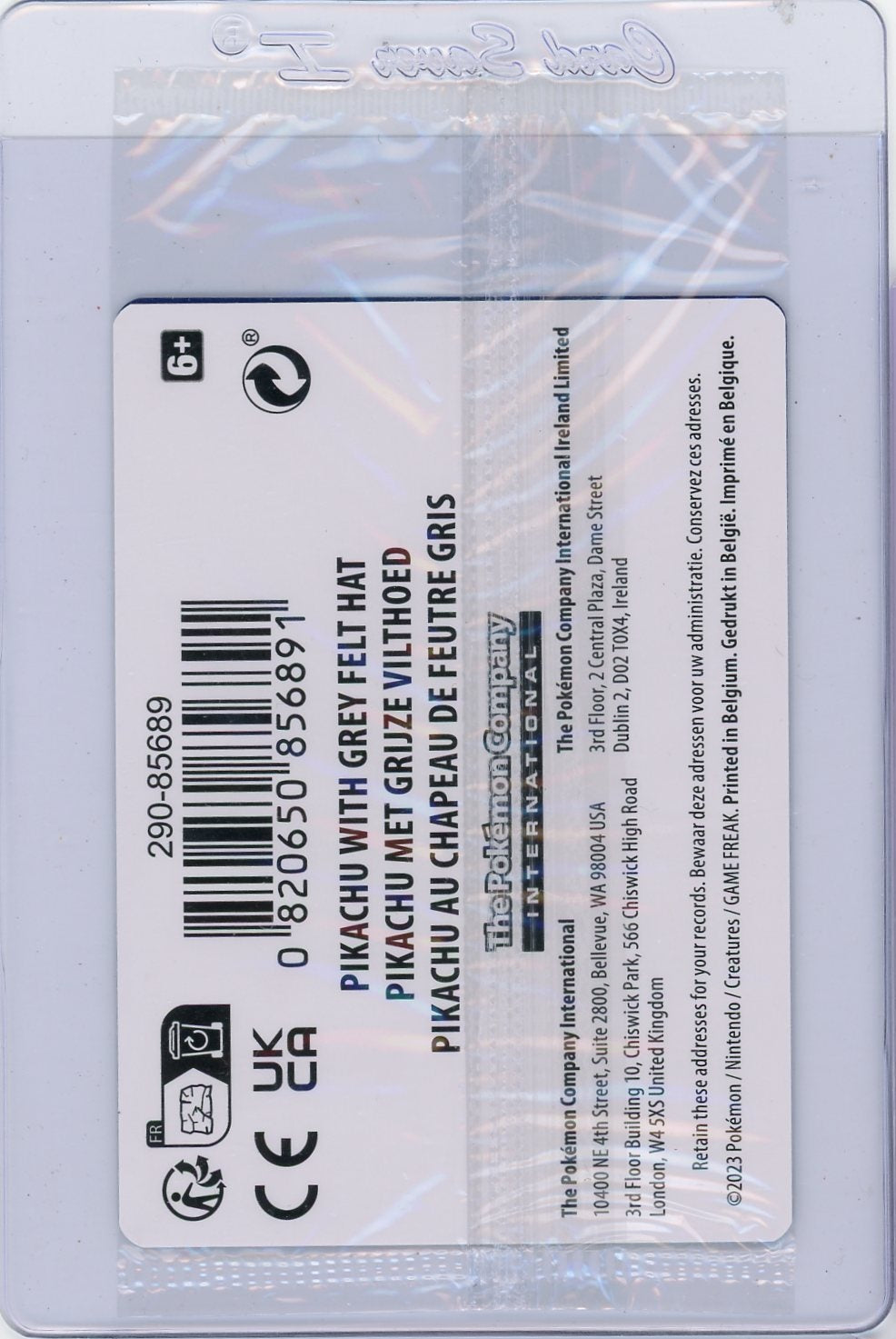 Pikachu with Grey Felt Hat Pokémon Black Star Promo #085 (Sealed)