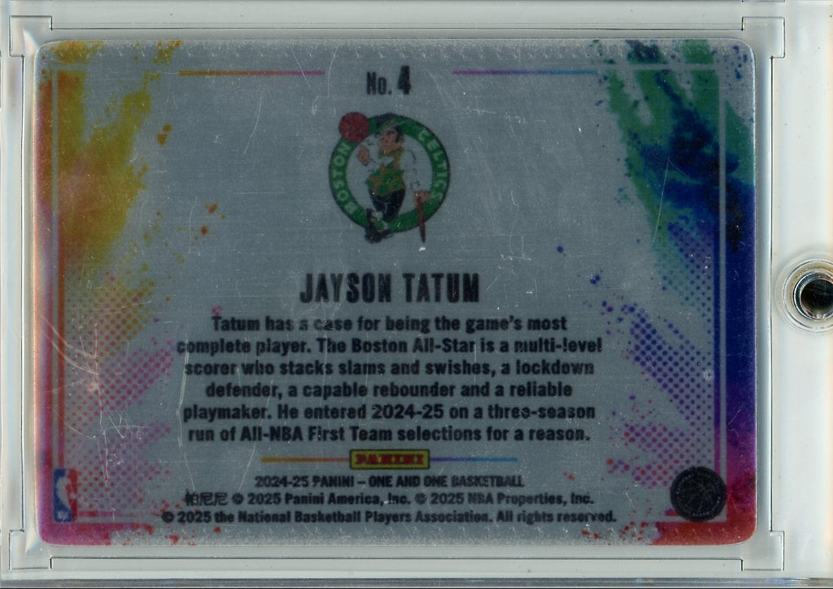 Jayson Tatum 2024-25 Panini One and One Color Blast W/Peel