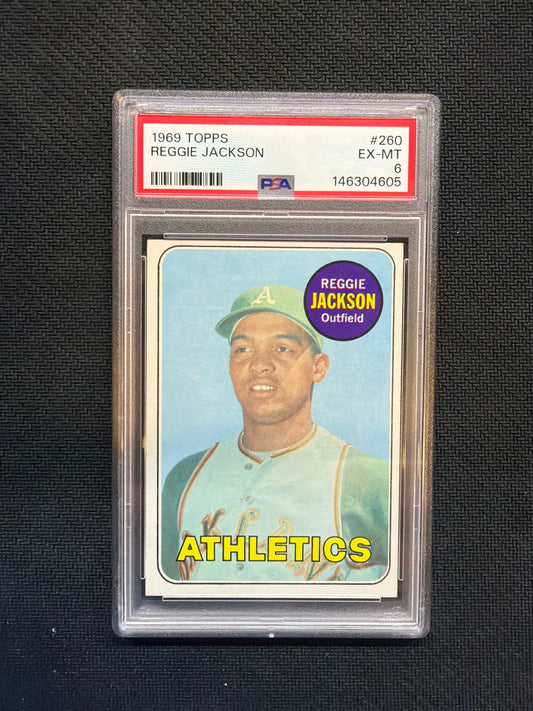 1969 Topps Reggie Jackson Rookie #260 PSA 6