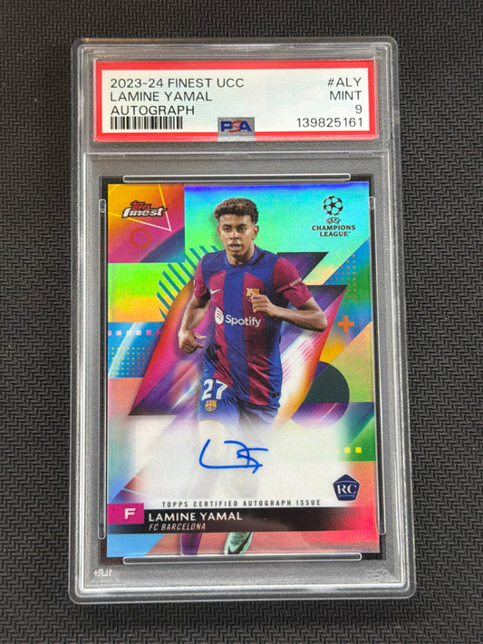 2023-24 Finest UCC Lamine Yamal Rookie Auto Silver PSA 9 161