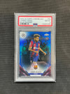 2023-24 Topps Chrome UCC Lamine Yamal Blue Shimmer /150 PSA 8 Rookie