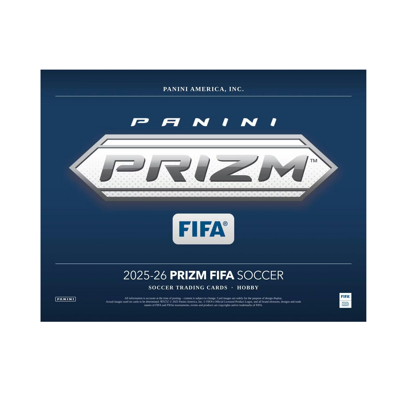 2025-26 Panini Prizm FIFA Soccer Hobby 12-Box Case
