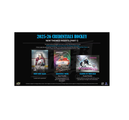 2025-26 Upper Deck Credentials Hockey Hobby 20-Box Case