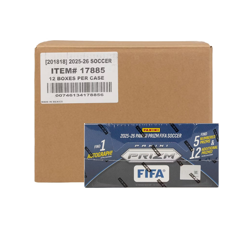 2025-26 Panini Prizm FIFA Soccer Hobby 12-Box Case