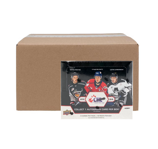 2025-26 Upper Deck CHL Hockey Hobby 16-Box Case