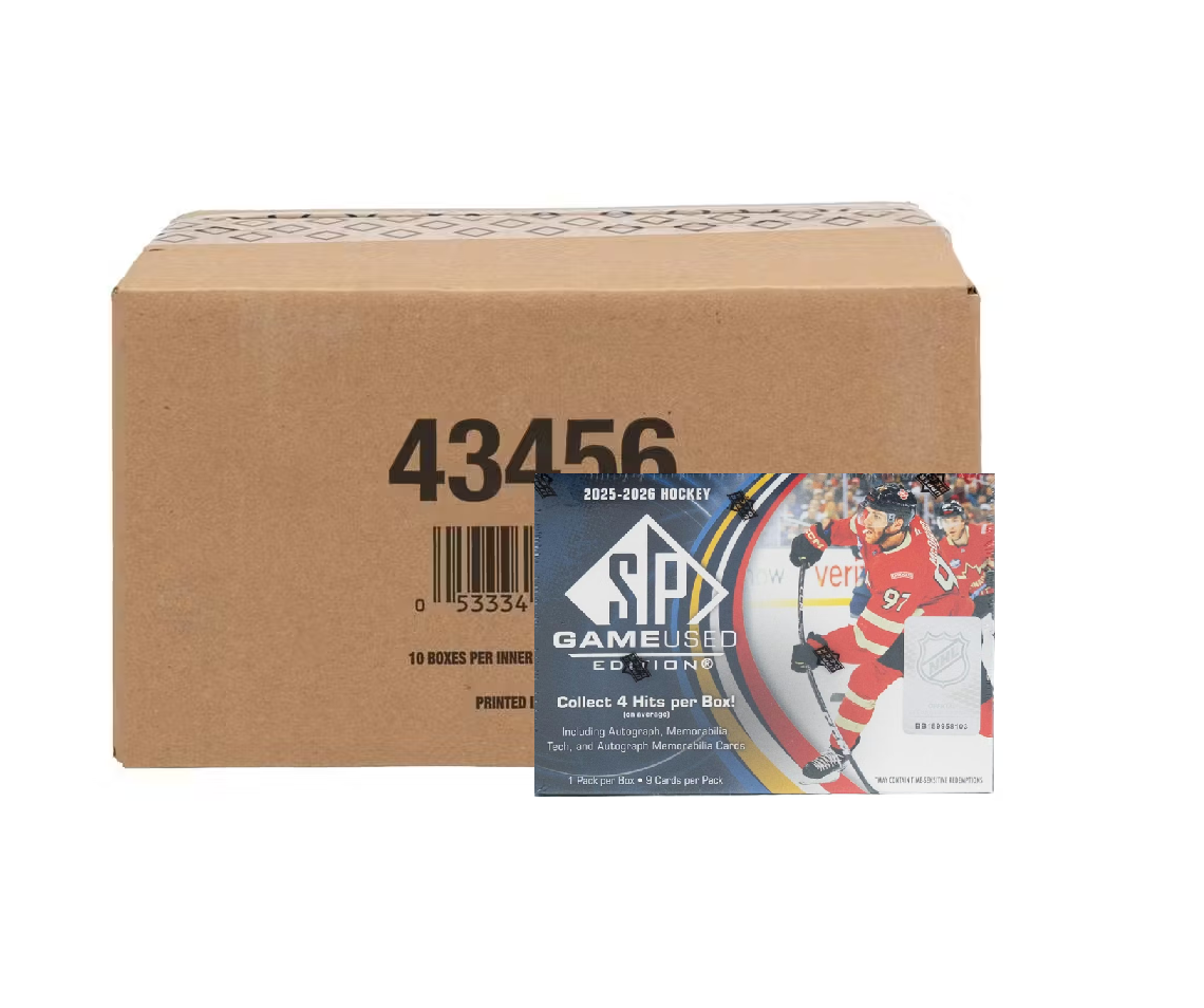 2025-26 Upper Deck SP Game Used Hockey Hobby 20-Box Case