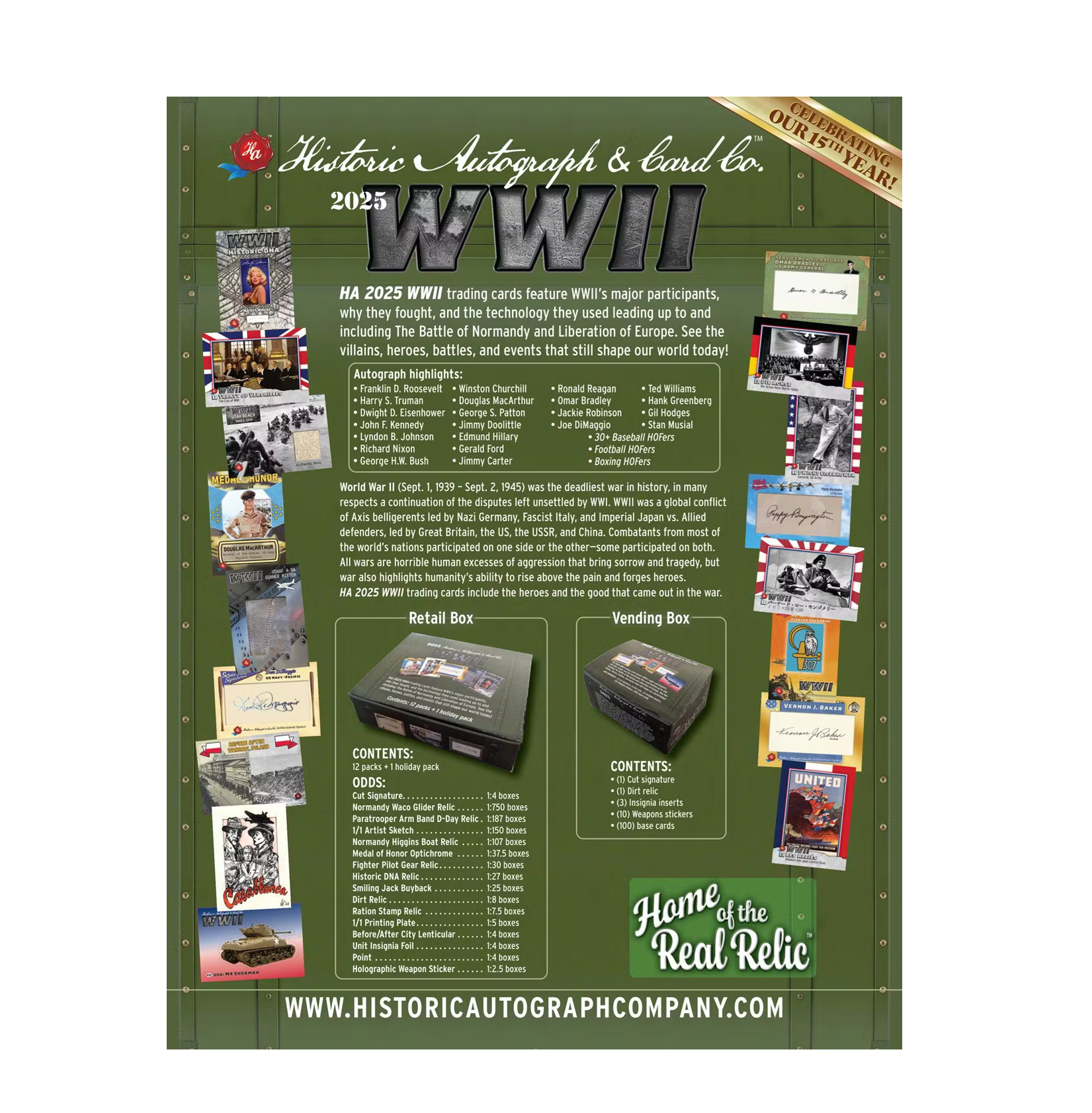 2025 Historic Autographs WWII Hobby 24-Box Case