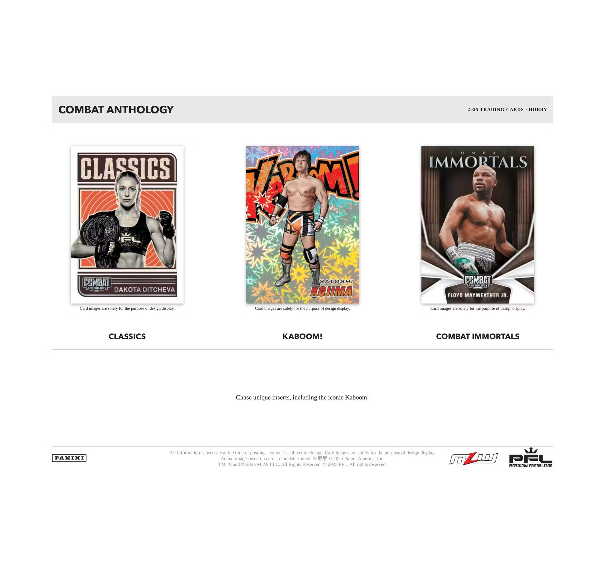 2025 Panini PFL Combat Anthology Hobby 12-Box Case