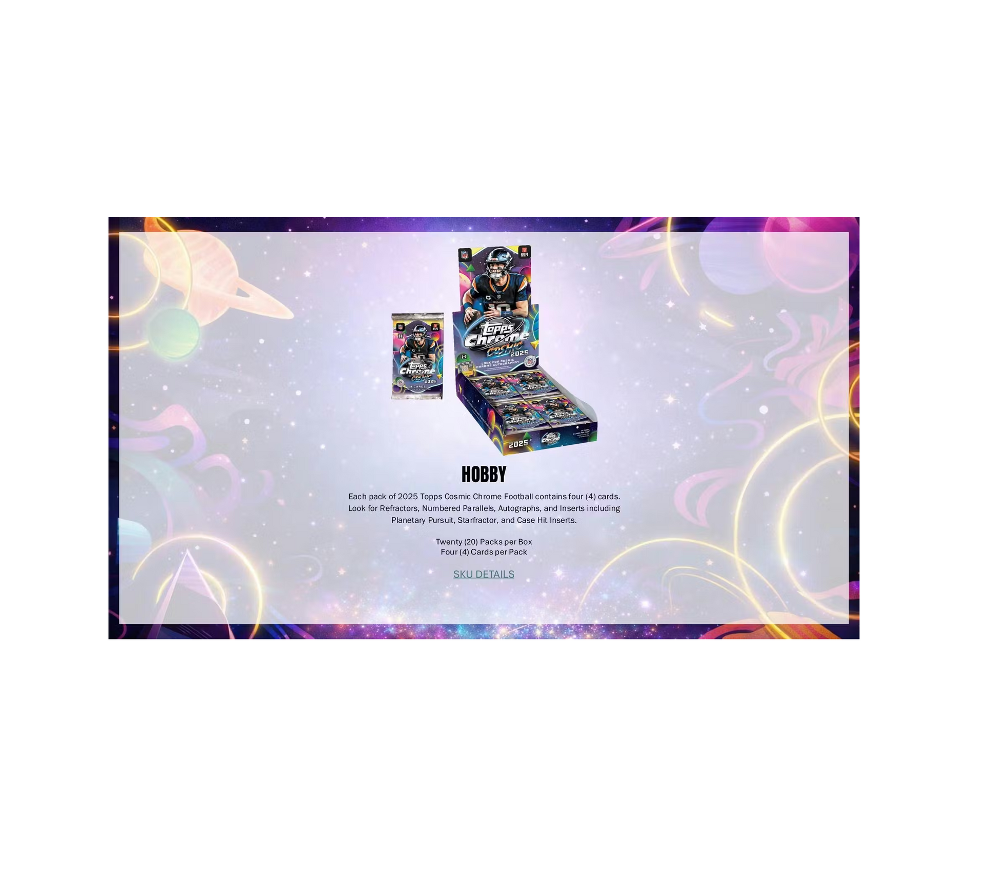 2025 Topps Cosmic Chrome Football Hobby 8-Box Case