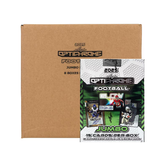 2025 Leaf Optichrome Football Jumbo 8-Box Case