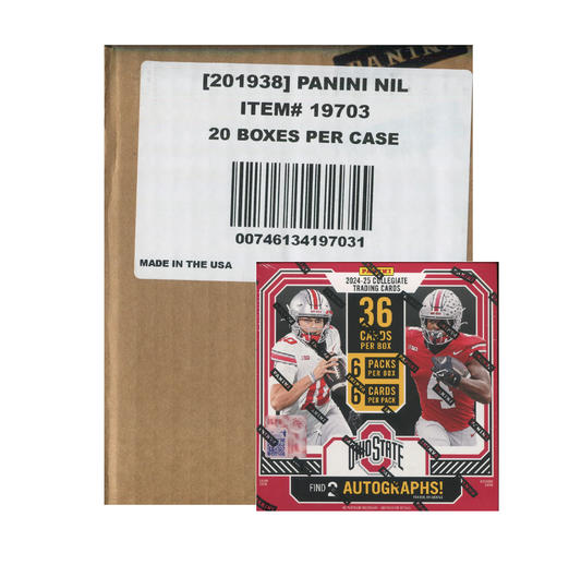 2025 Panini Ohio State University Collegiate Football Hobby 20-Box Case