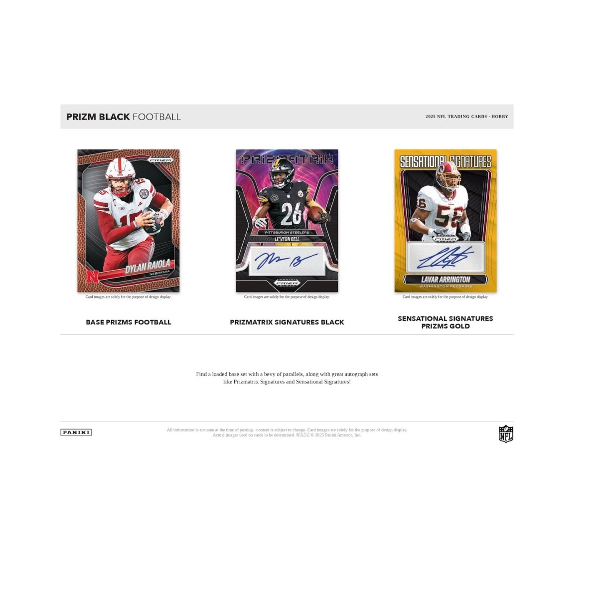 2025 Panini Prizm Black Football Hobby 12-Box Case