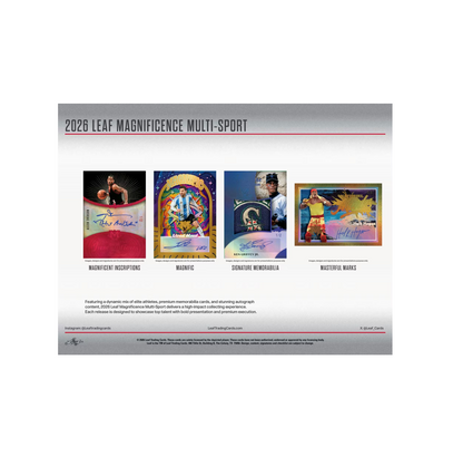 2026 Leaf Magnificence Multi-Sport 10-Box Case