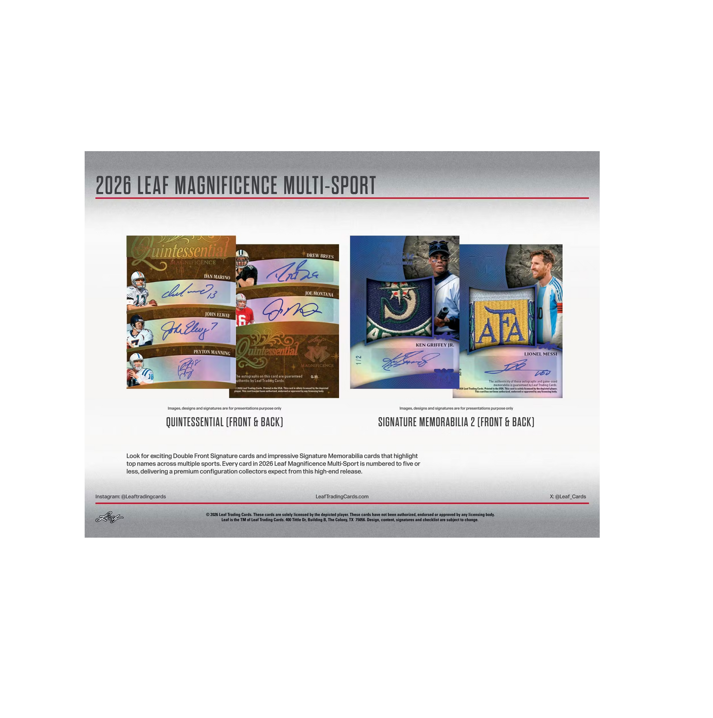 2026 Leaf Magnificence Multi-Sport 10-Box Case