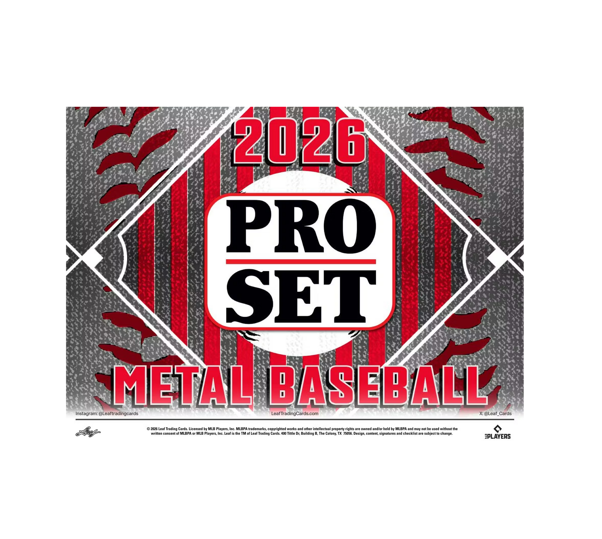 2026 Leaf Pro Set Metal Baseball Hobby 10-Box Case