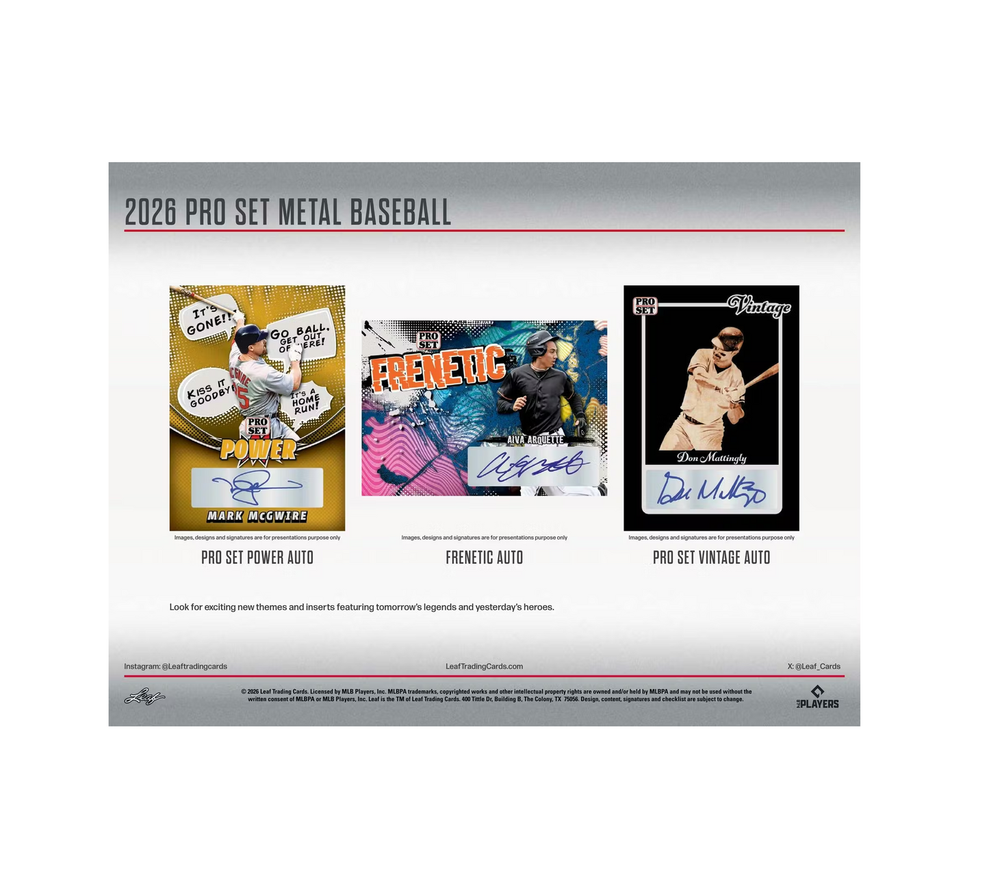 2026 Leaf Pro Set Metal Baseball Hobby 10-Box Case