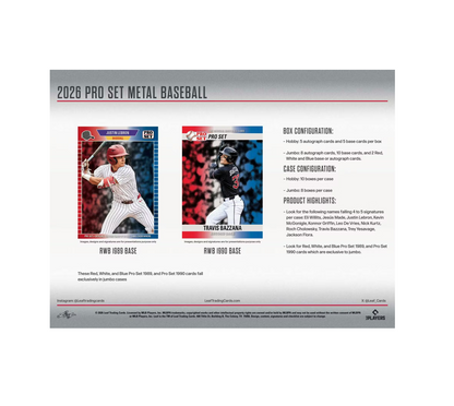 2026 Leaf Pro Set Metal Baseball Hobby 10-Box Case