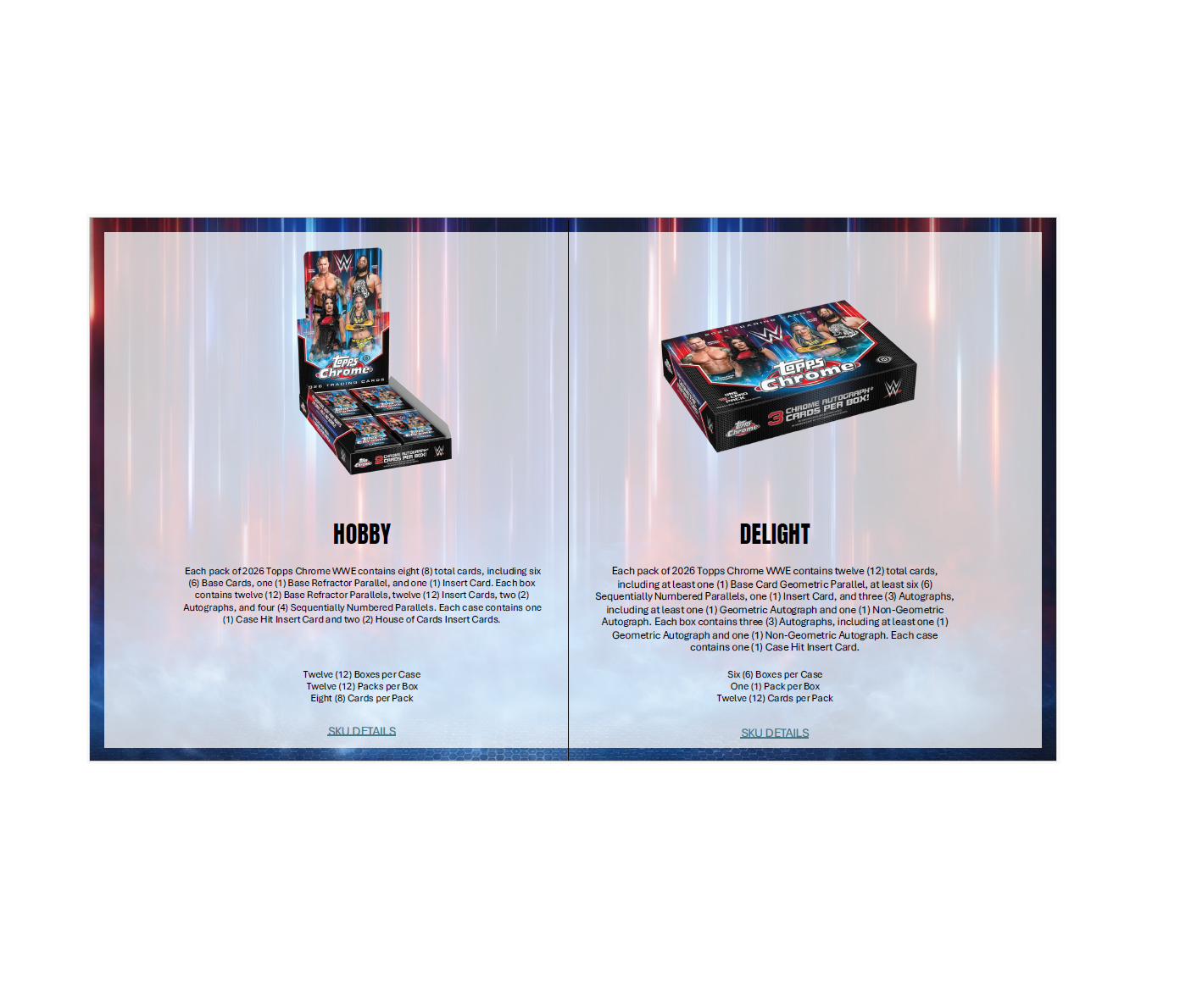2026 Topps Chrome WWE Hobby 12-Box Case
