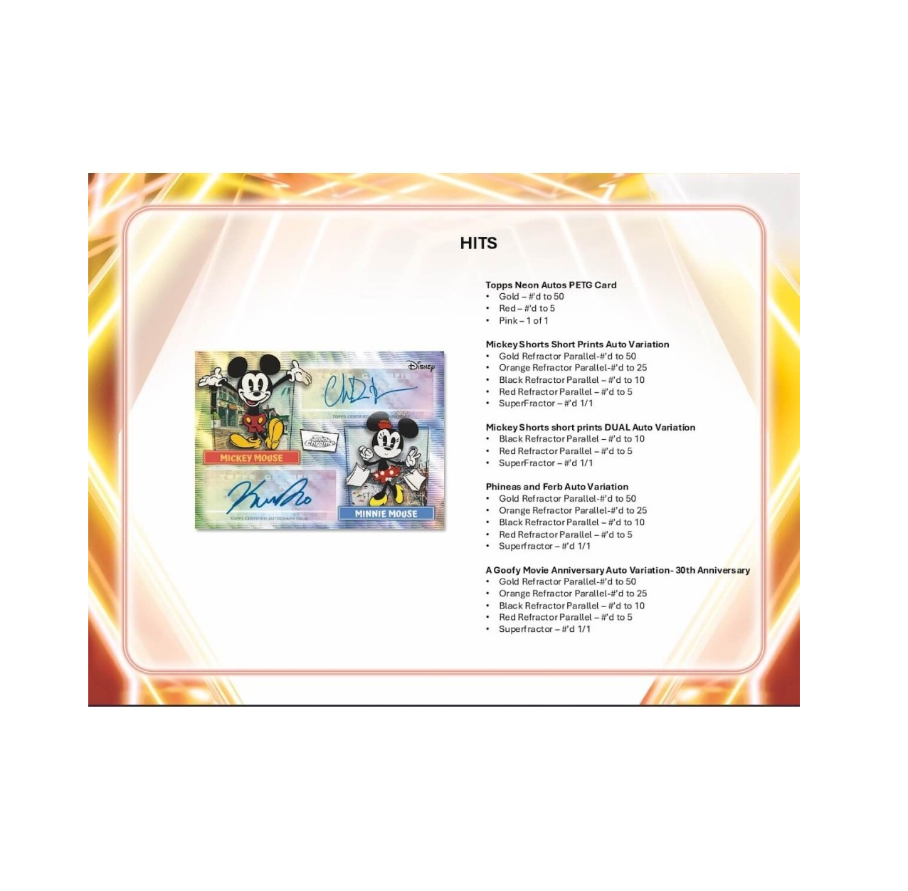 2026 Topps Disney Neon Mega 20-Box Case