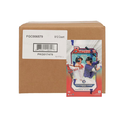2026 Bowman Baseball Hobby Jumbo 8-Box Case
