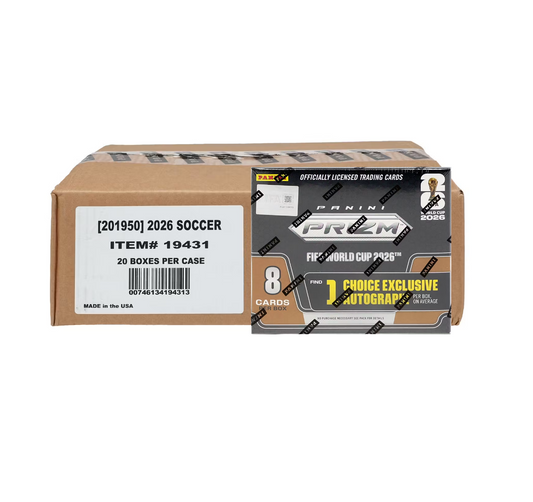 2026 Panini Prizm FIFA World Cup Soccer Choice 20-Box Case