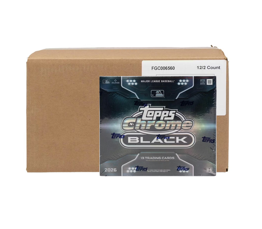 2026 Topps Chrome Black Baseball Hobby 12-Box Case