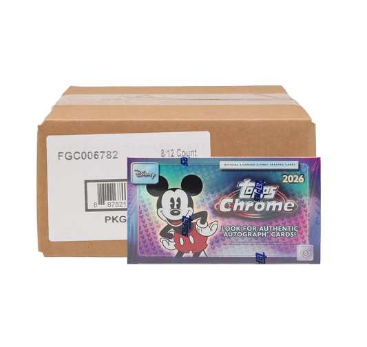 2026 Topps Chrome Disney Hobby 8-Box Case