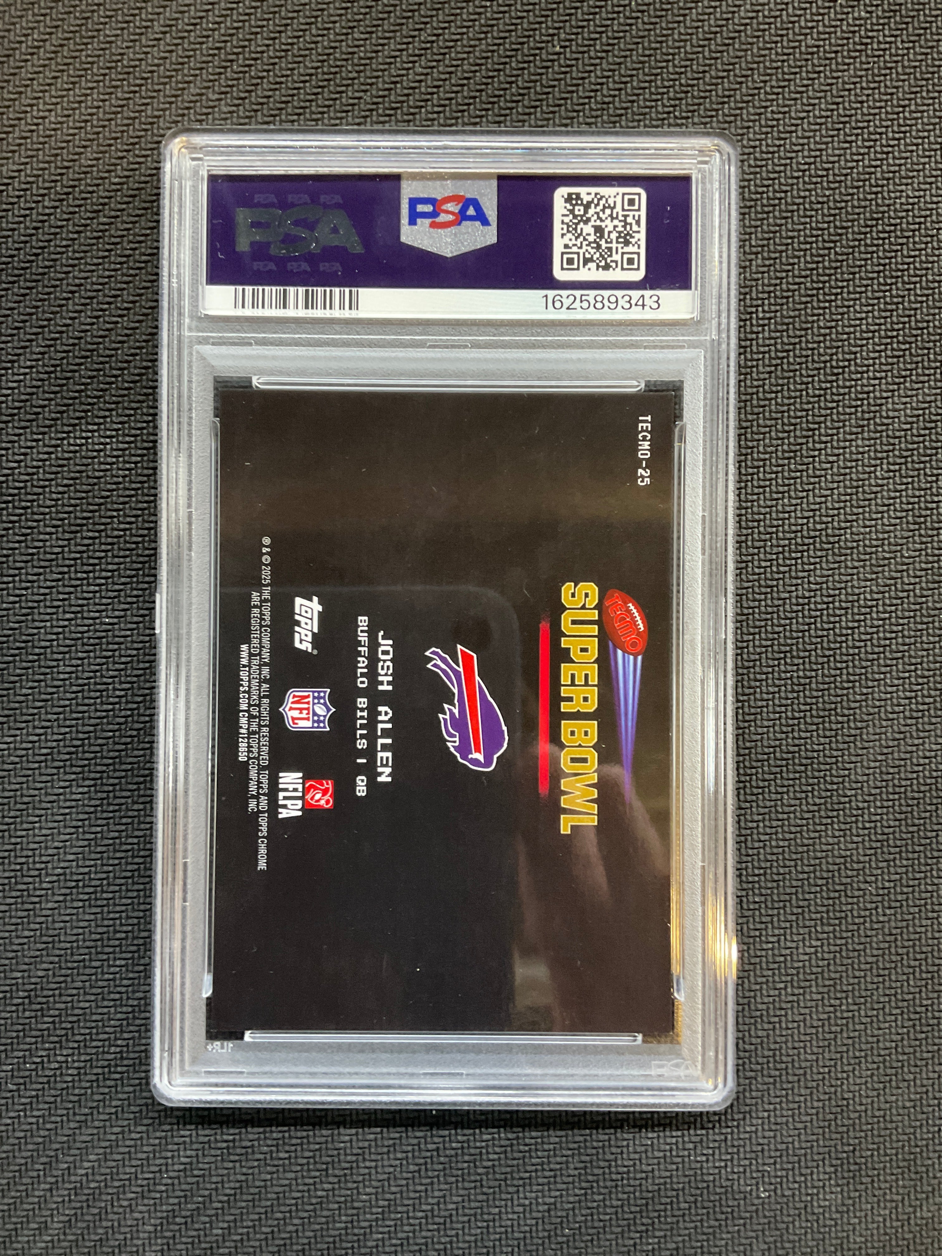 2025 Topps Chrome Josh Allen Tecmo PSA 10