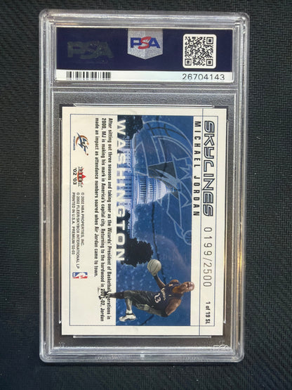2002 Fleer Premium Michael Jordan Skylines #1 PSA 10 143