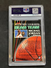 1992 Stadium Club Michael Jordan Beam Team PSA 8 Bulls