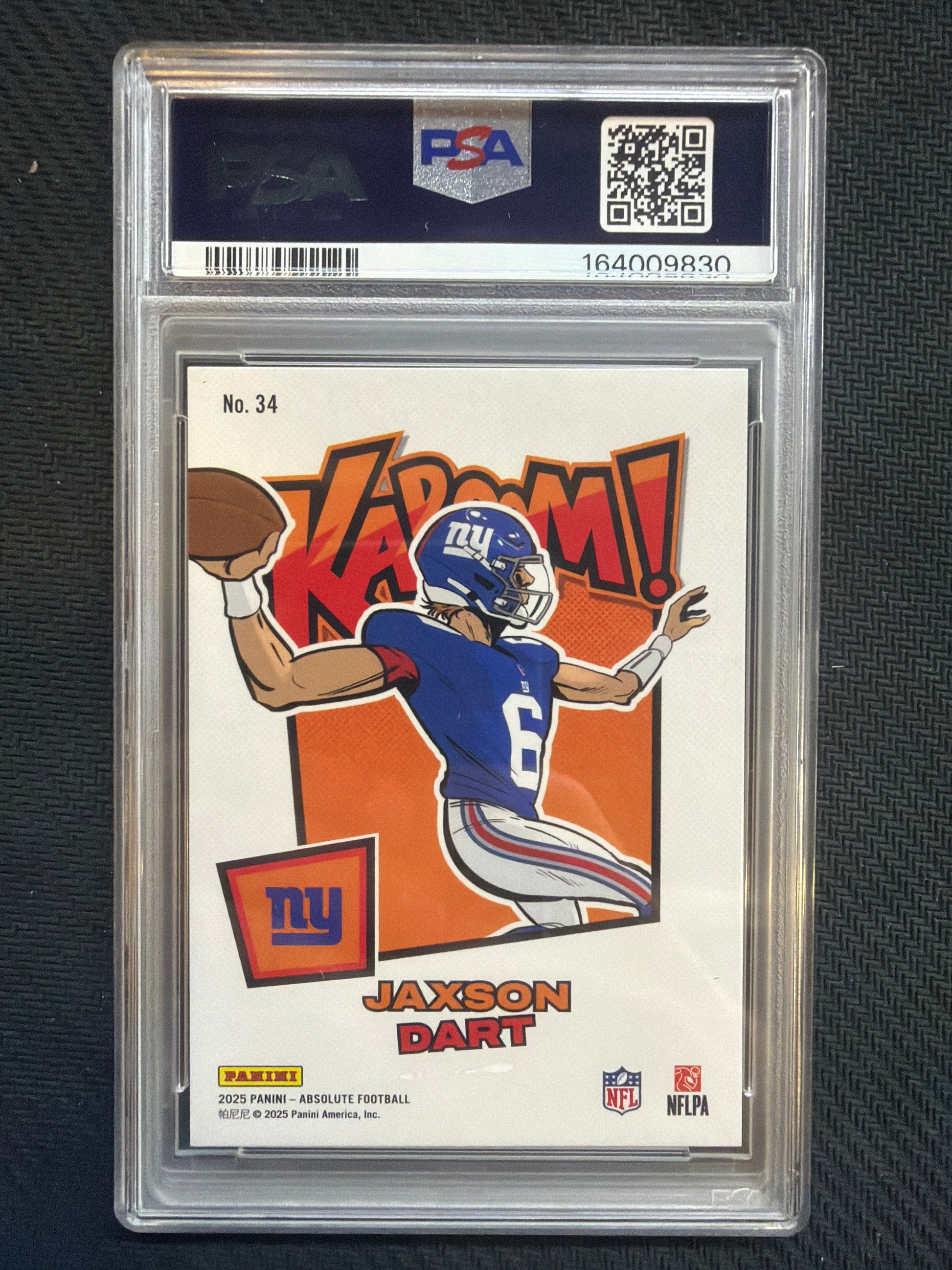 2025 Panini Absolute Jaxson Dart Kaboom! Horizontal #34 PSA 10 830