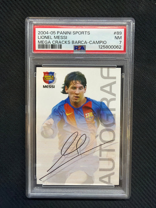 2004-05 Panini Sports Lionel Messi Mega Cracks Barca-Campio PSA 7