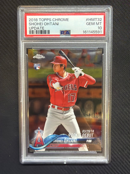 2018 Topps Chrome Update Shohei Ohtani #HMT32  PSA 10 591