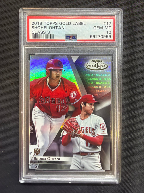 2018 Topps Gold Label Shohei Ohtani Class 3 #17 PSA 10 969