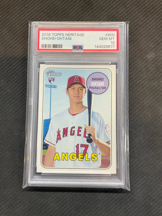 2018 Topps Heritage #600 Shohei Ohtani PSA 10 Rookie Angels 617
