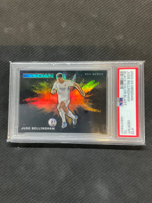 2023-24 Panini Obsidian Jude Bellingham Black Color Blast #13 PSA 10