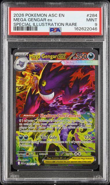 2026 Pokemon Ascended Heroes Mega Gengar ex 284 PSA 9 046