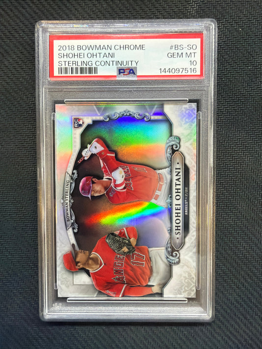 2018 Bowman Chrome Shohei Ohtani Sterling Continuity PSA 10
