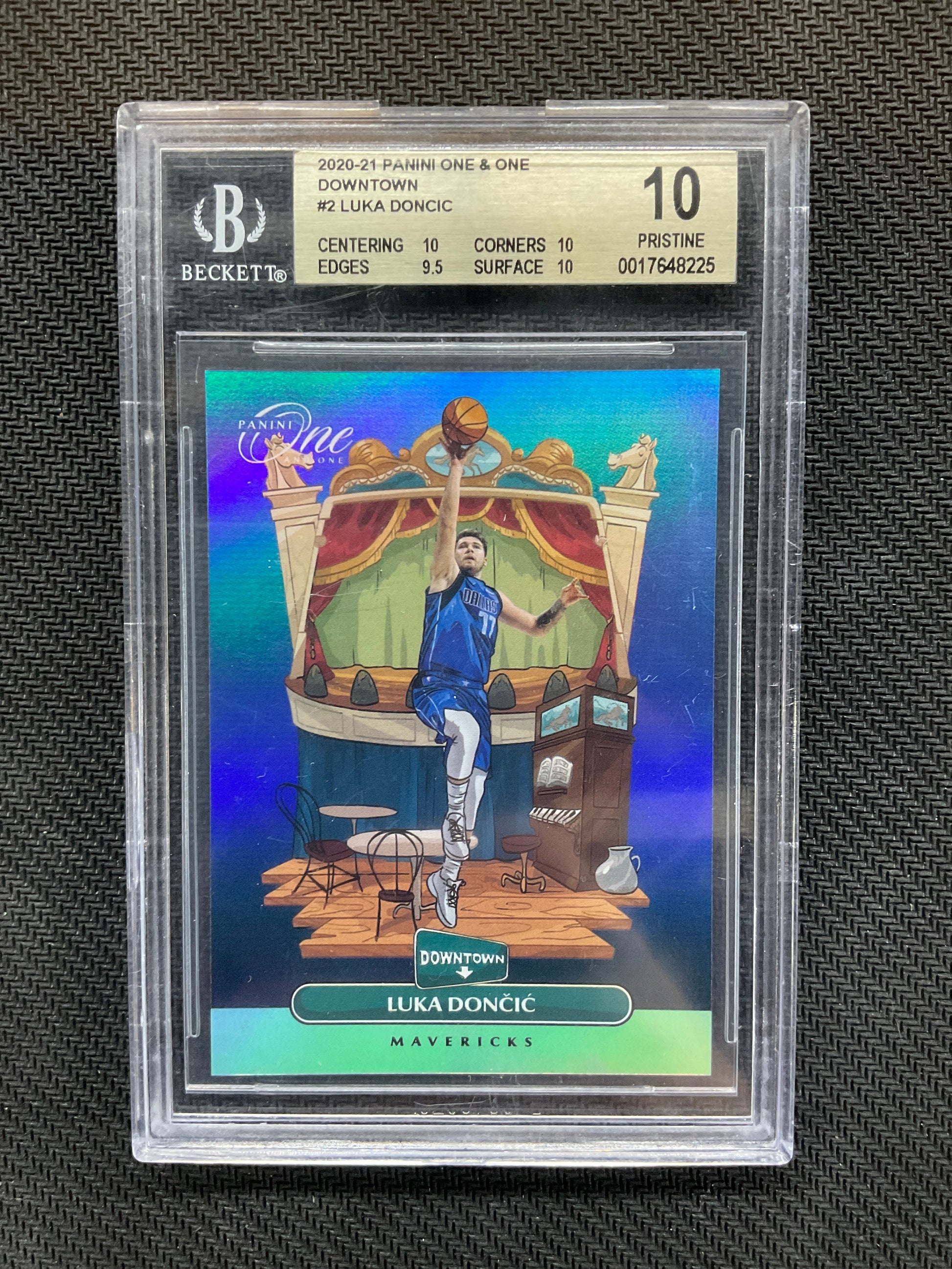 2020-21 Panini One & One Luka Doncic Downtown! BGS 10 Mavericks