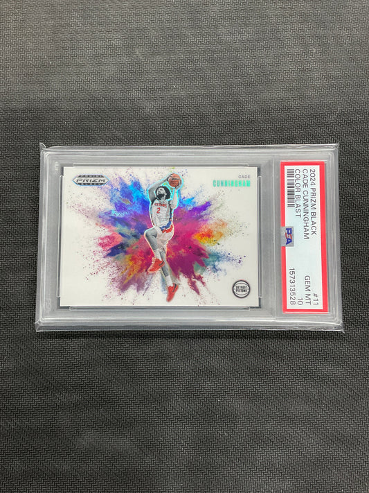 2024 Prizm Black Cade Cunningham Color Blast PSA 10 Pistons
