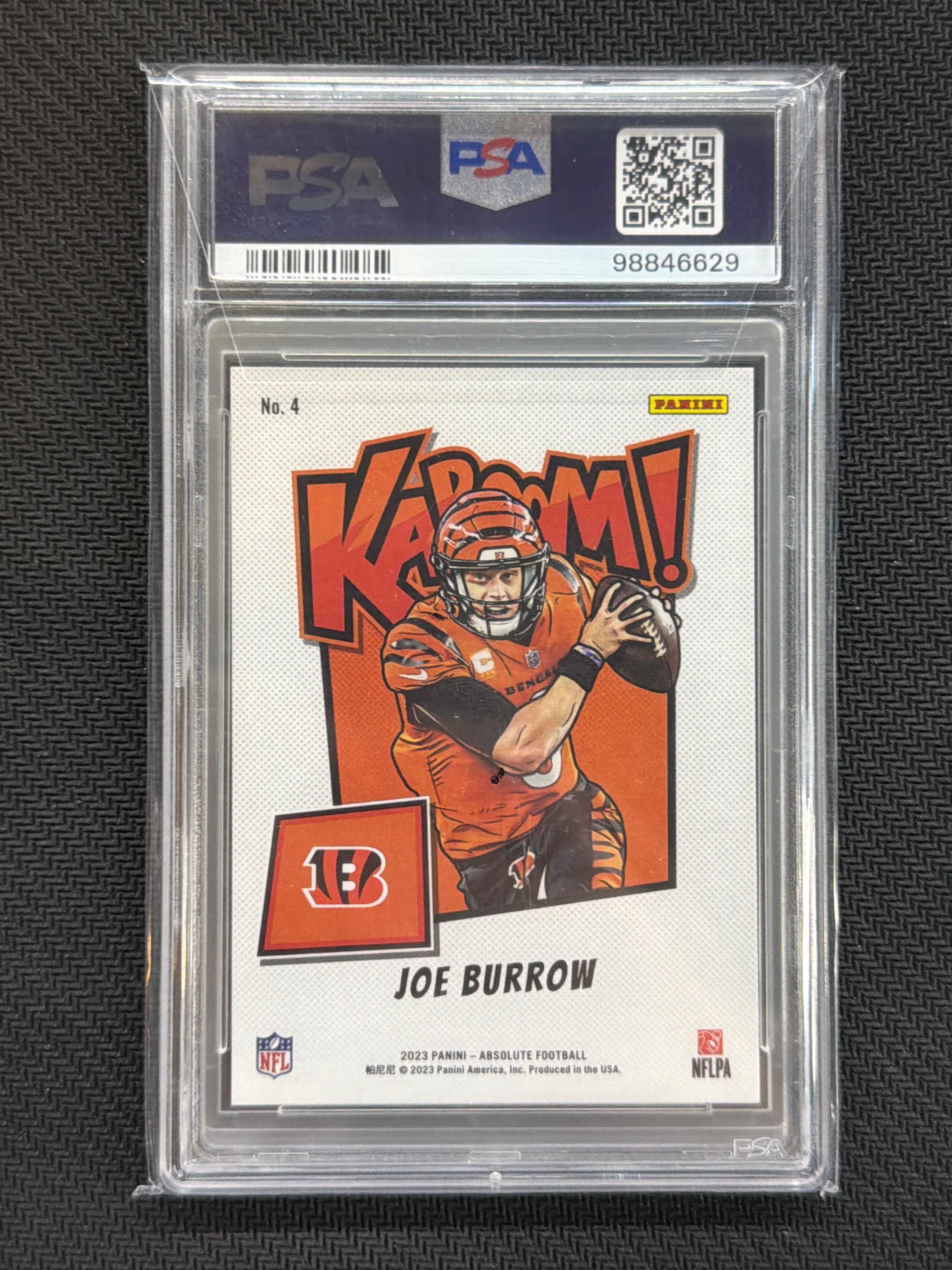 2023 Absolute Joe Burrow Kaboom! Horizontal PSA 10 Bengals 629