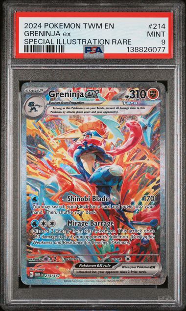 Greninja ex 2024 Pokemon Twilight Masquerade Special Illustration rare #214/167 PSA 9