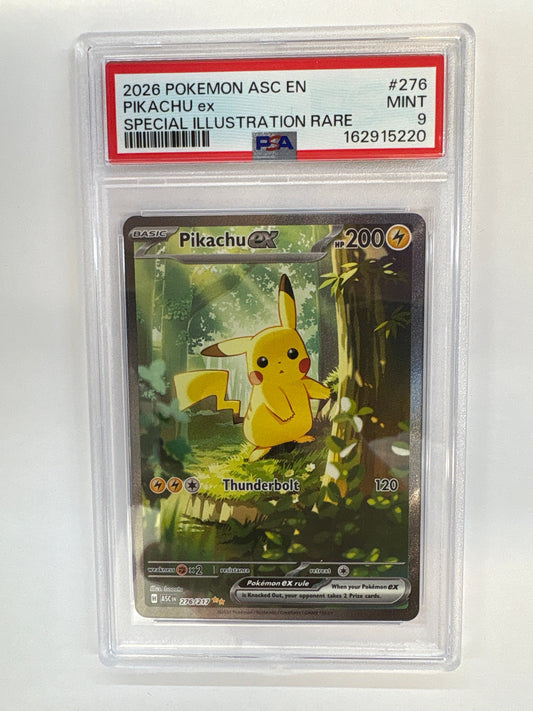 2026 Pokemon Ascended Heroes Pikachu ex 276 PSA 9
