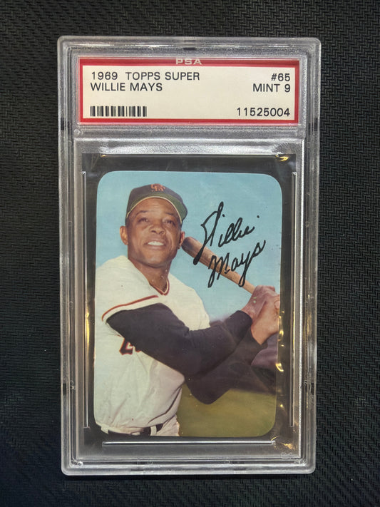 1969 Topps Super #65 Willie Mays PSA 9 Giants