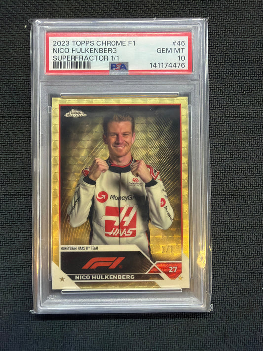 2023 Topps Chrome F1 Nico Hulkenberg Superfractor 1/1 #46 PSA 10