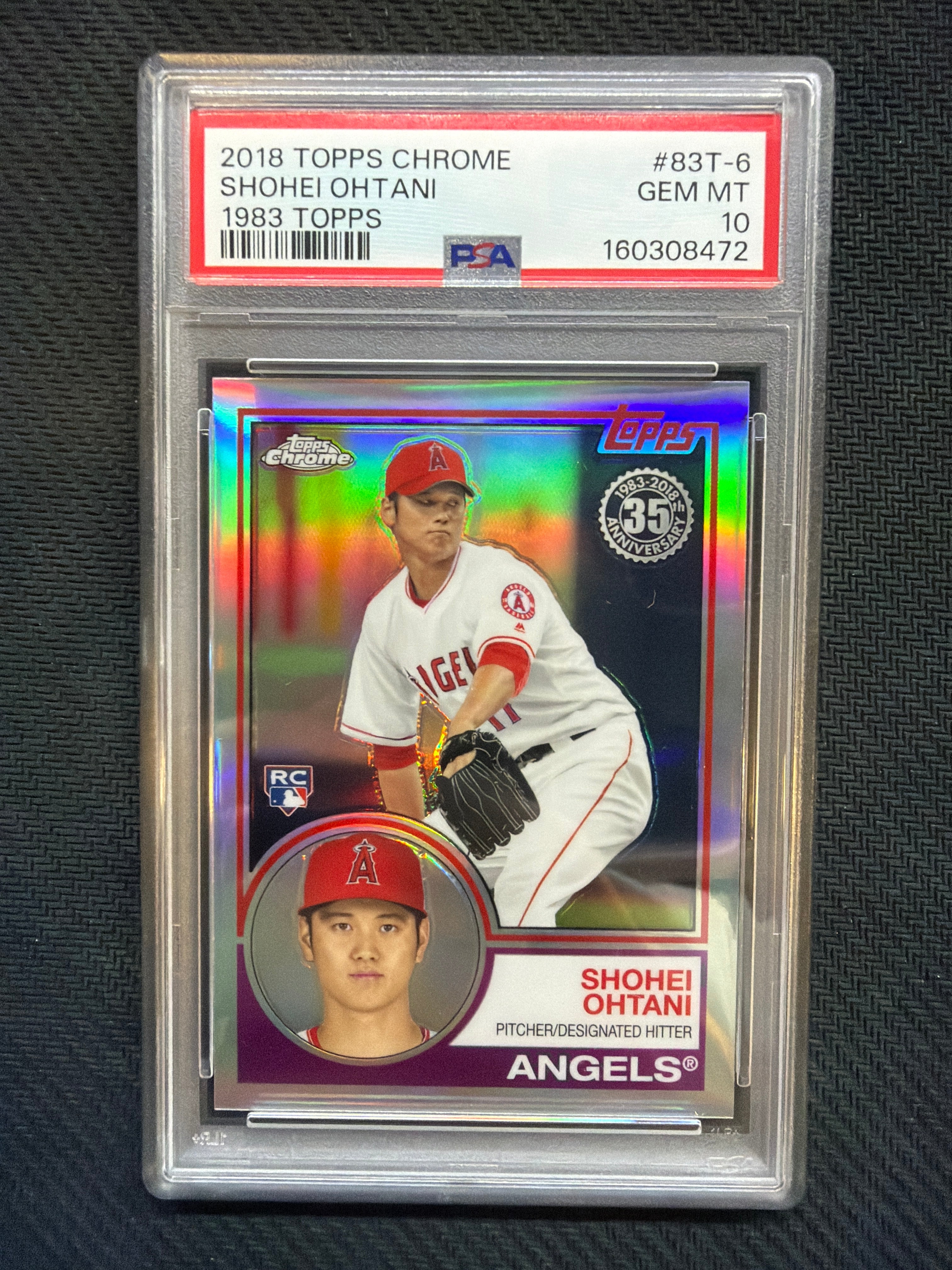 2018 Topps Chrome Shohei Ohtani 1983 Topps PSA 10