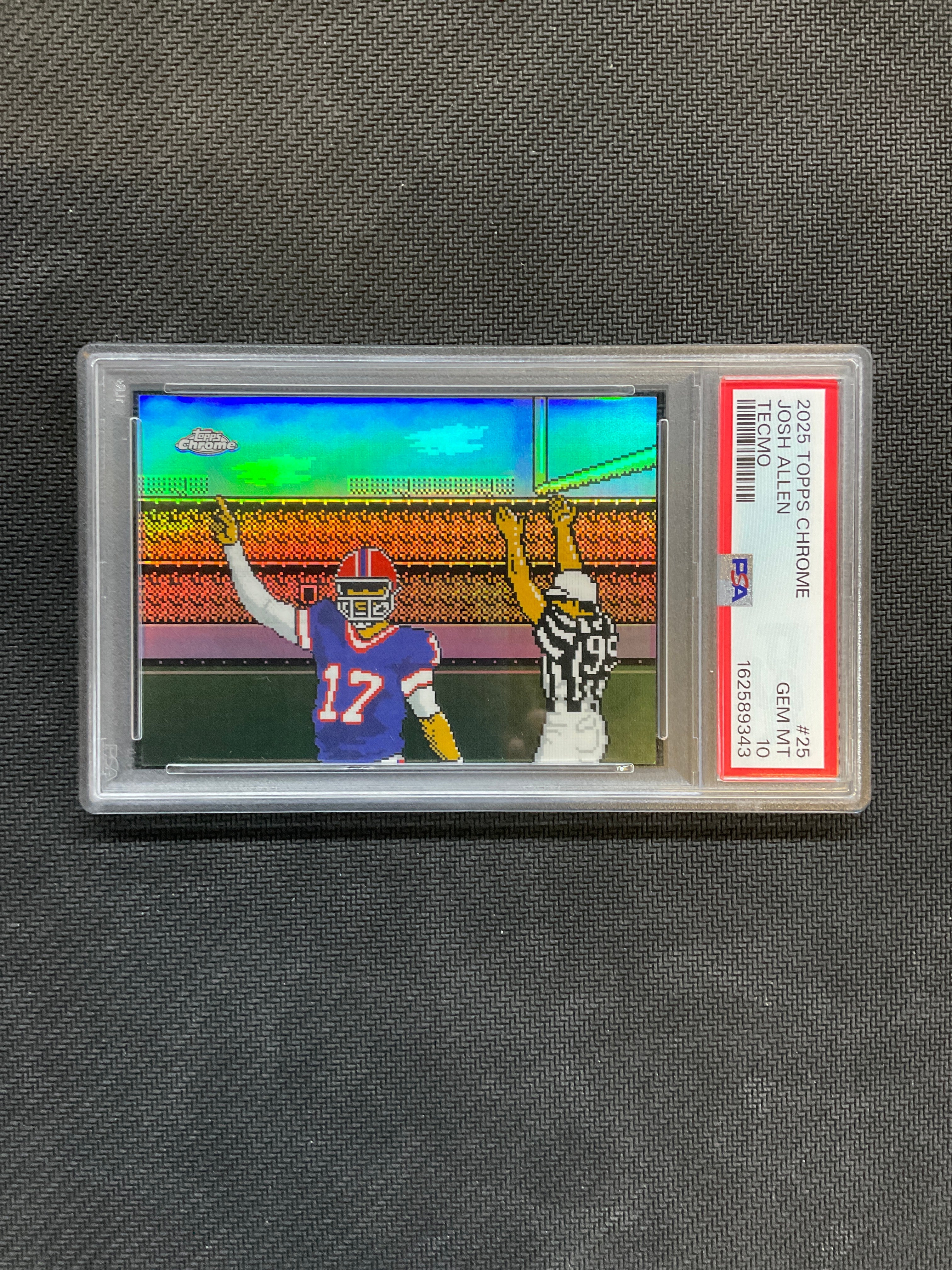 2025 Topps Chrome Josh Allen Tecmo PSA 10