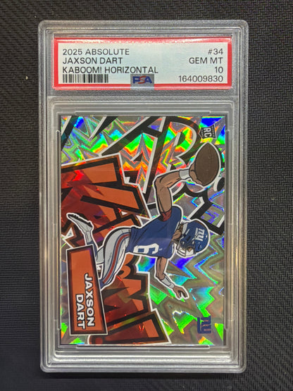 2025 Panini Absolute Jaxson Dart Kaboom! Horizontal #34 PSA 10 830