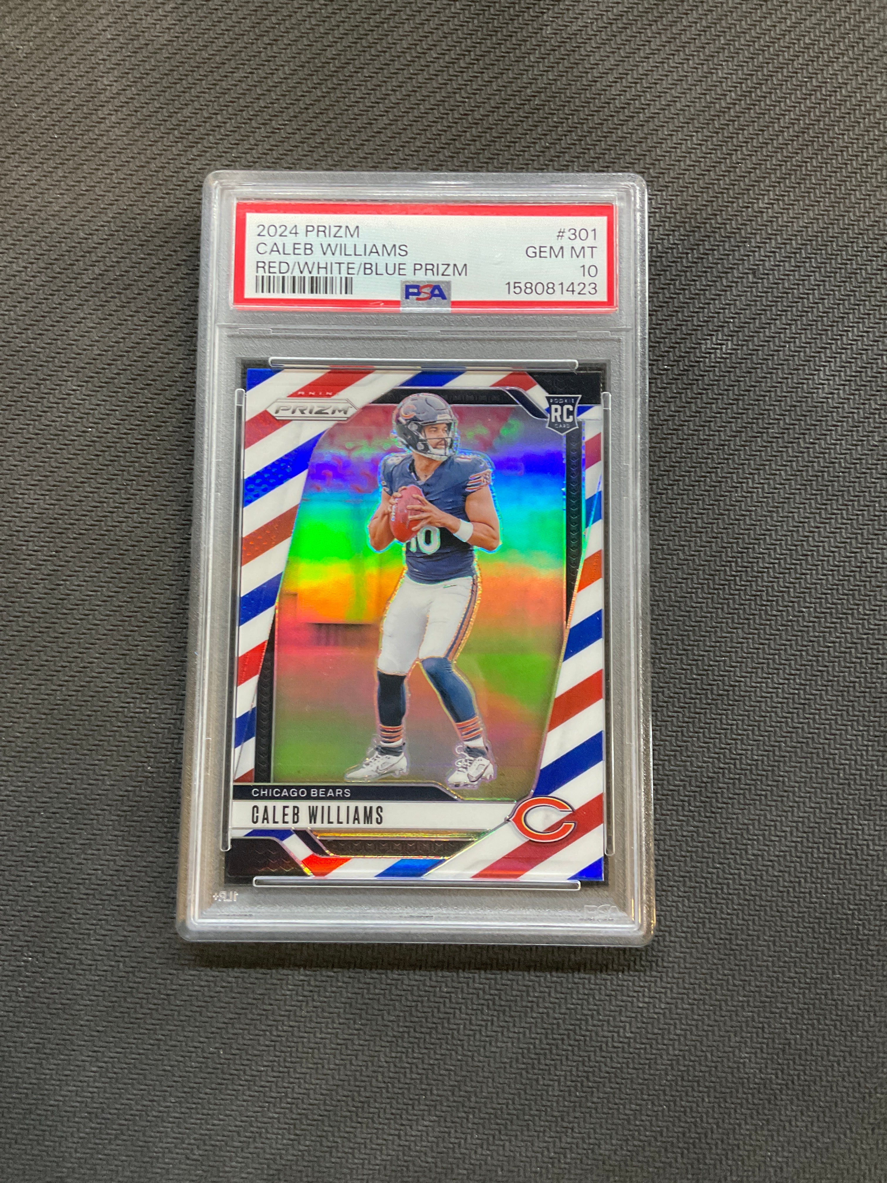 2024 Prizm Caleb Williams Red White Blue PSA 10 Rookie #301 423