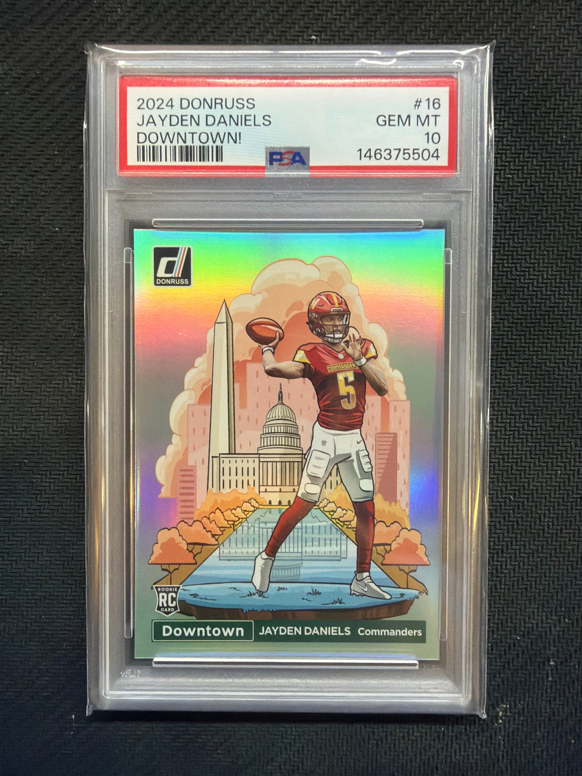 2024 Donruss Jayden Daniels #16 Rookie Downtown! PSA 10 504